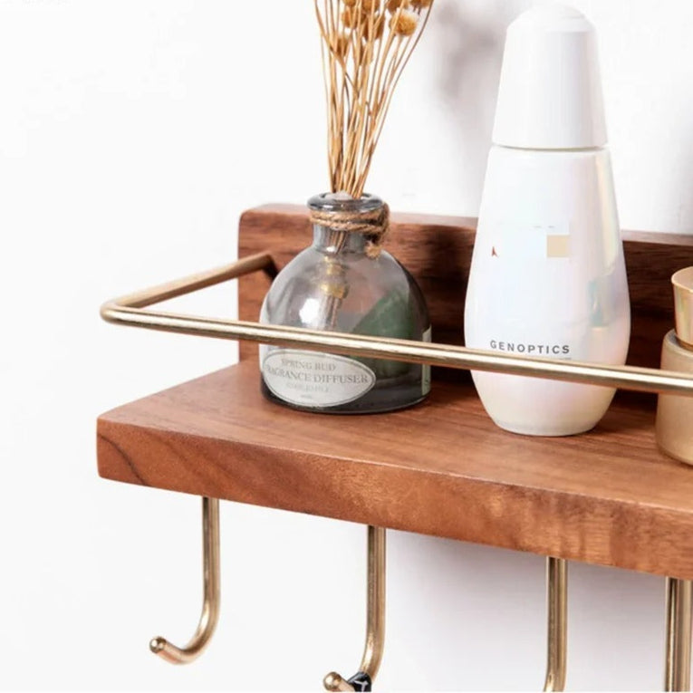 Towel Rack with Paper Holder - Wall-Mounted Organizer for Bathroom & Kitchen Storage Solutions