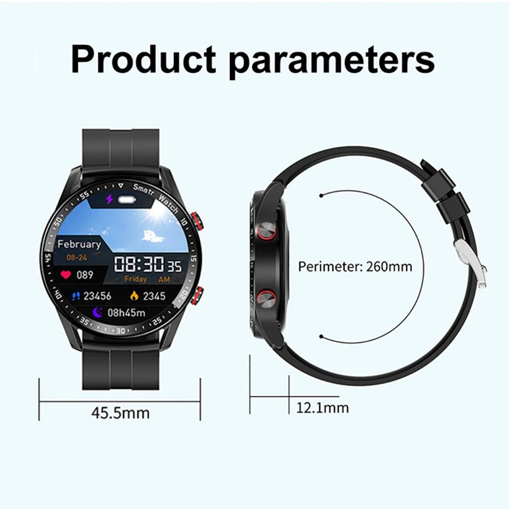 Glucose Monitoring Smartwatch | Painless Blood Sugar Tracking, Heart Rate & Sleep Monitor for Diabetes Management