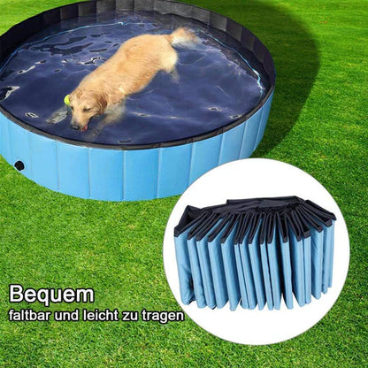 Folding Dog Pool | Durable, Claw-Resistant & Space-Saving for Garden, Patio or Travel Use