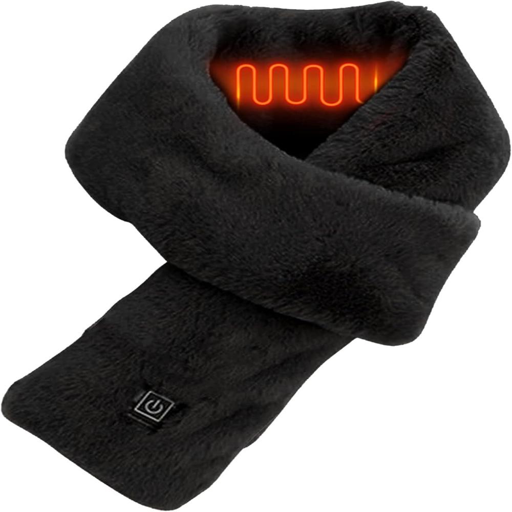 Heated Faux Fur Scarf for Women, Soft and Warm Winter Accessory, Perfect for Cold Weather and Outdoor Activities