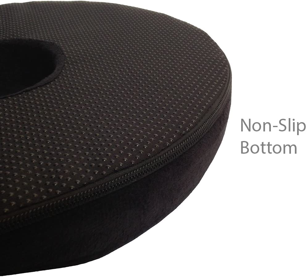 Donut Pillow for Tailbone Pain Relief | Memory Foam Cushion for Hemorrhoids, Coccyx Issues & Improved Posture at Home, Office, or Car