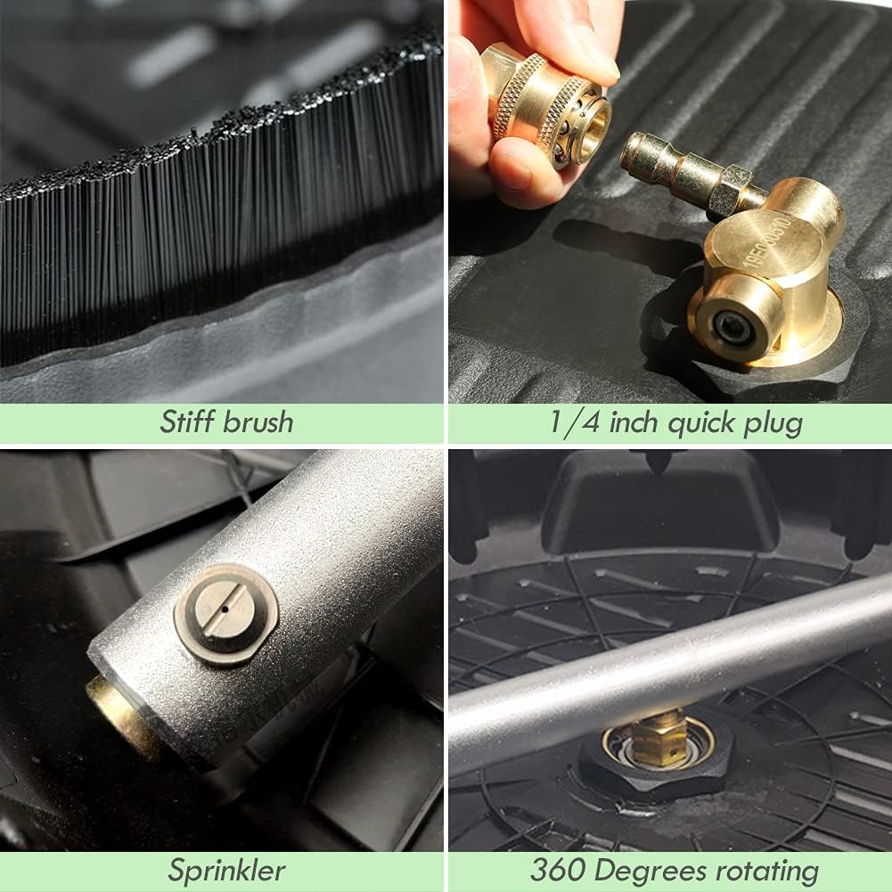 15-Inch Pressure Washer Surface Cleaner | 4000 PSI Jet Stream & 3mm Bristles for Efficient Outdoor Cleaning