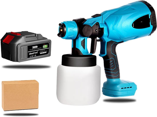 Cordless High Pressure Paint Spray Gun Sprayer Airless, Twin Battery, Powerful & Easy Maintenance