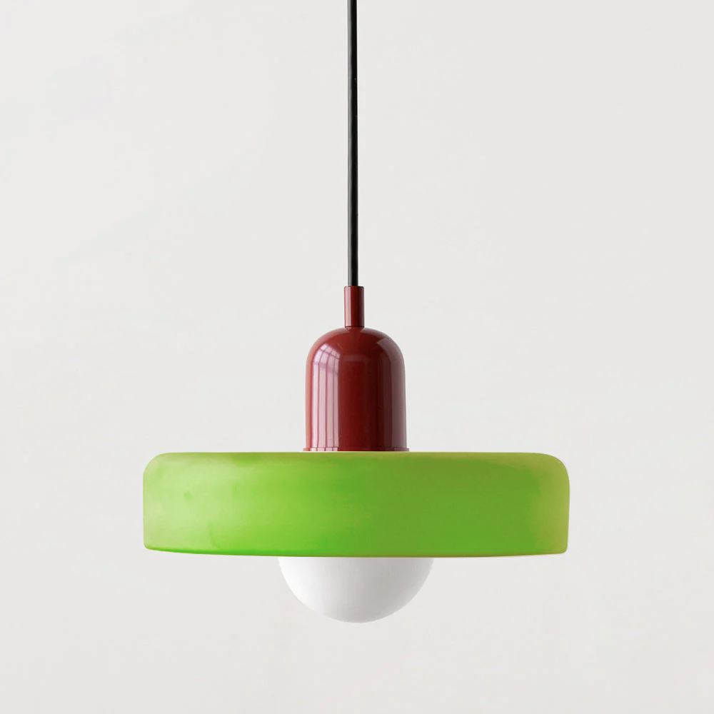 Colored Glass Bauhaus Pendant Light Fixture for Modern Home Decor & Dining Spaces