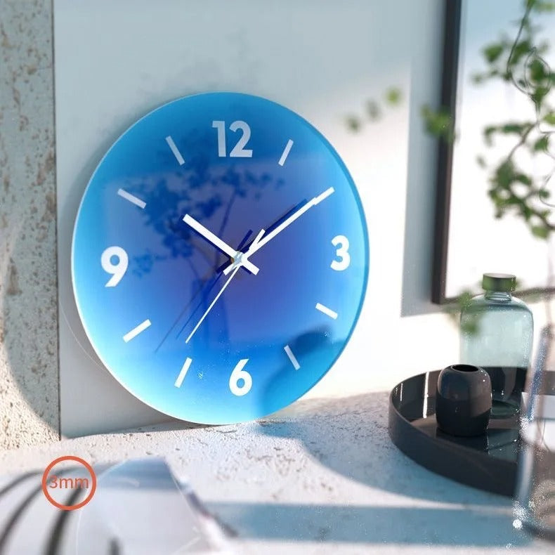 Modern Wall Clock with Natural Wood Design - Silent Quartz Movement for Home & Office Decor
