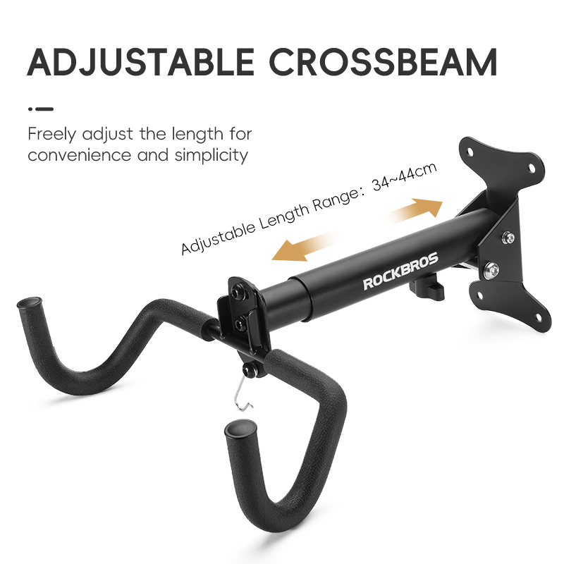 Wall-Mounted Bike Rack | Adjustable Carbon Steel Hook with 30kg Load Capacity for Space-Saving Bicycle Storage