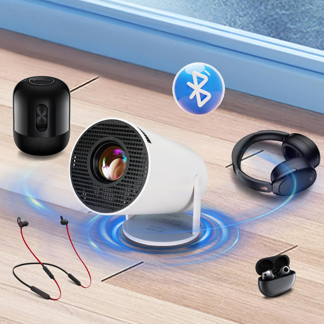 Portable Ultra-HD 4K Projector, 180° Rotable