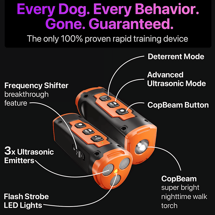 Ultrasonic Dog Barking Control Device | Safe, Pain-Free Trainer with Sound & Light for Effective Behaviour Correction