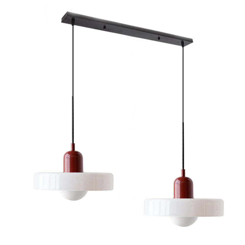 LED Glass Pendant Light with 2 Heads - Modern Design for Kitchen Island & Dining Room Lighting