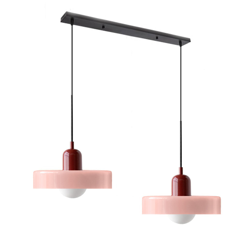 LED Glass Pendant Light with 2 Heads - Modern Design for Kitchen Island & Dining Room Lighting