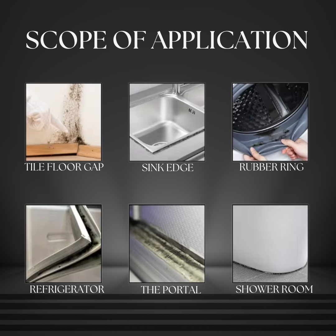 Mould Remover Gel - Fast Action Mold Stain Remover, Perfect for Removing Mould on Washer Seals and Hard-to-Reach Areas