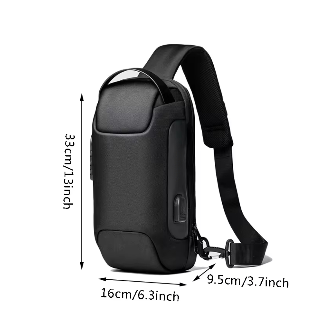 Anti-Theft Crossbody Charging Bag | Waterproof, USB Charging Port & Secure for Travel and Daily Use