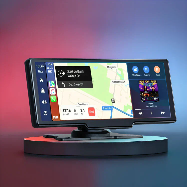 Portable CarPlay & Android Auto Display | 10.26-Inch Touchscreen, Hands-Free Control & Easy Installation for All Vehicles