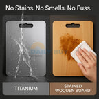 100% Medical Titanium Cutting Board | Durable, Non-Porous Surface for Safe Food Preparation & Easy Cleaning