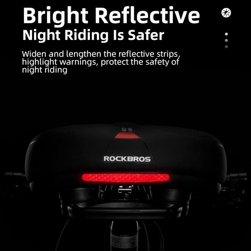 Soft Memory Foam Bicycle Saddle | Waterproof, Non-Slip & Reflective Cushion for Men and Women Cycling