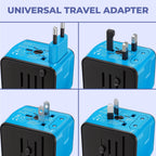 Universal Travel Power Adapter | Compact, Multi-Plug Design with 4 USB Ports for Global Charging Needs