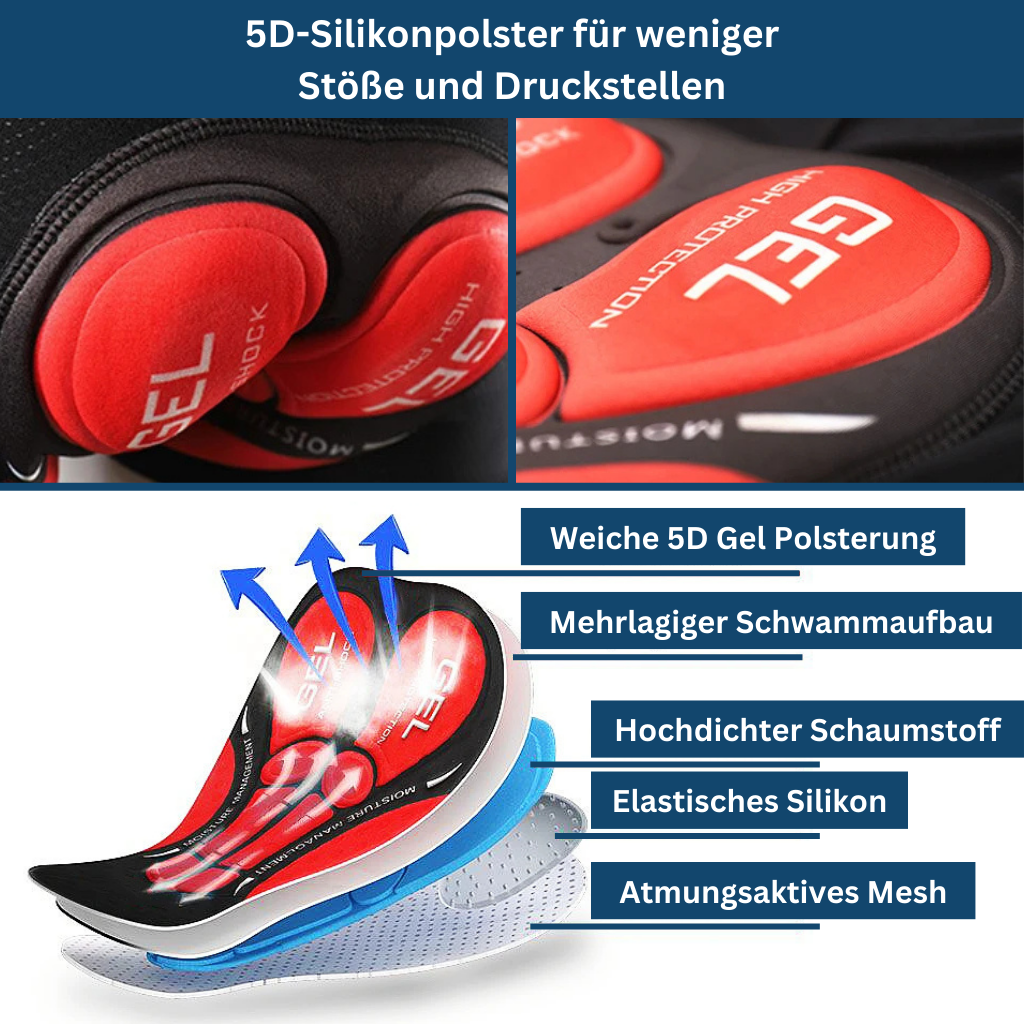 Padded Cycling Shorts for Men &amp; Women with Breathable Fabric for Road Biking, Mountain Biking &amp; Long Rides