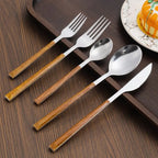 30-Piece Stainless Steel Cutlery Set with Knives, Forks, and Spoons for Dining and Entertaining