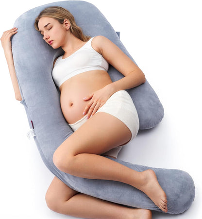 C+U Shaped Pregnancy Pillow | Full Body Comfort & Support for Maternity Sleep