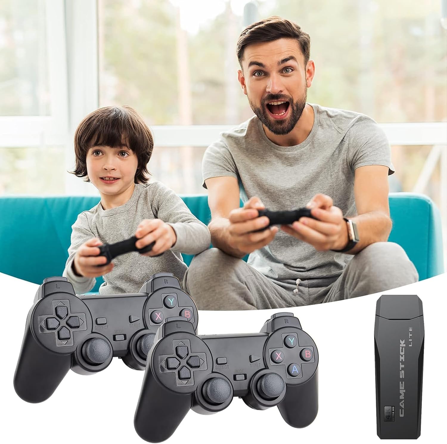 Retro Wireless TV Games Console | 20,000+ Built-In Games, 4K HDMI Output & Wireless Controllers for Family Fun