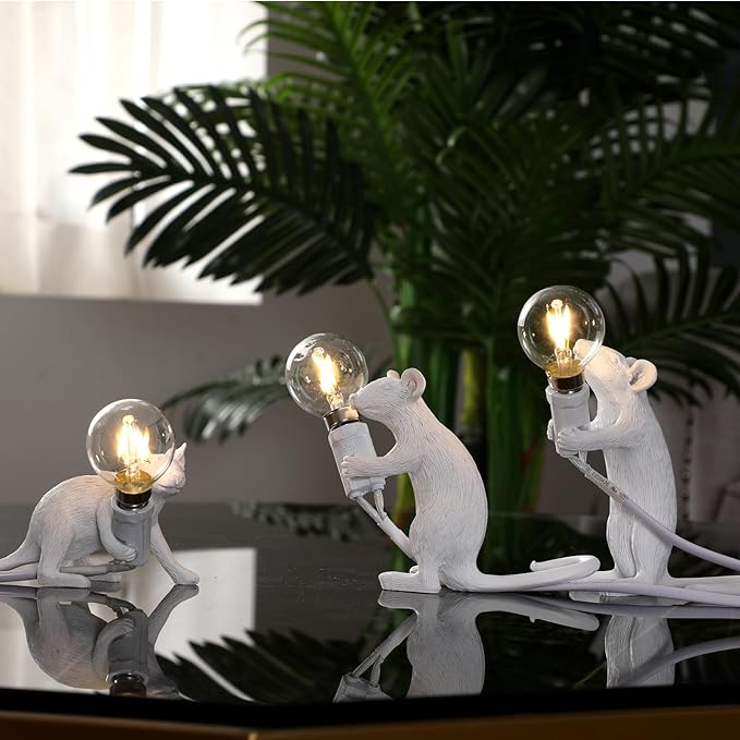 LED Mouse Night Table Lamp - Cute Animal Design for Kids' Bedroom & Nursery Lighting