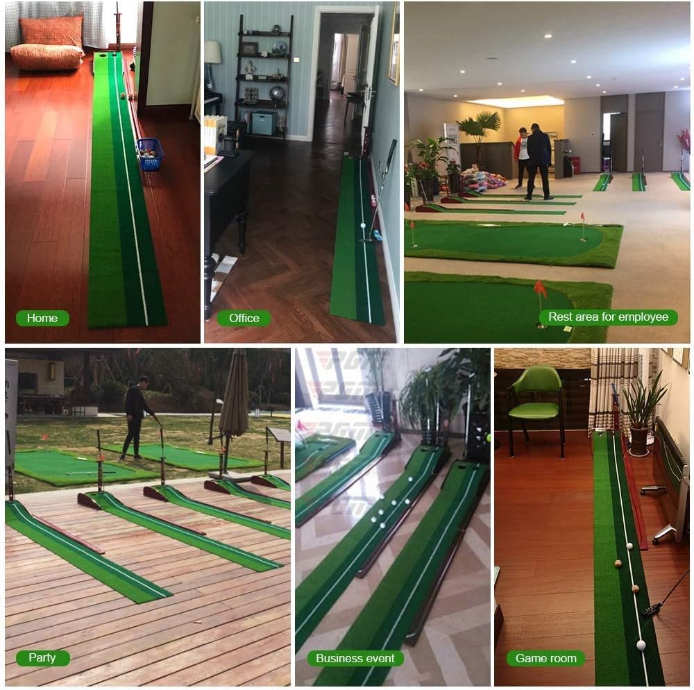 Golf Putting Mat | Non-Slip, Auto-Return Design for Training & Family Entertainment at Home
