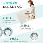 Inclined Wedge Support Pillow | Cooling Gel Memory Foam, Removable Cover & Ideal for Back Pain Relief and Acid Reflux Management