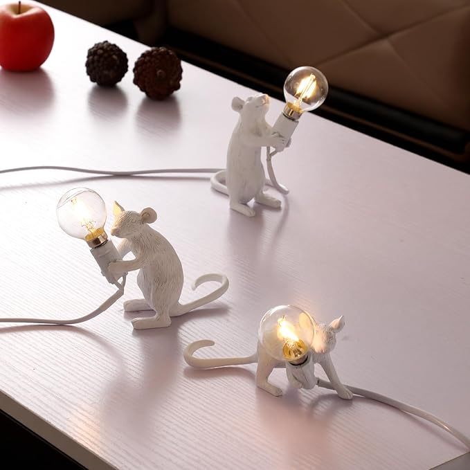 LED Mouse Night Table Lamp - Cute Animal Design for Kids' Bedroom & Nursery Lighting