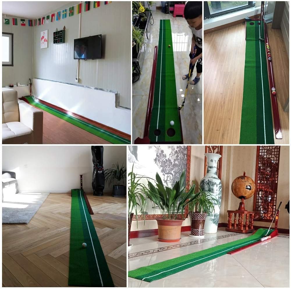 Golf Putting Mat | Non-Slip, Auto-Return Design for Training & Family Entertainment at Home