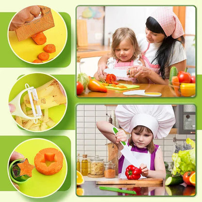Kids Mini Chef Cooking Set | 13-Piece, Non-Toxic & Safe for Ages 2+ | Perfect for Parent-Child Bonding and Fine Motor Skills Development