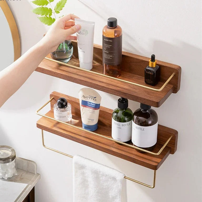 Towel Rack with Paper Holder - Wall-Mounted Organizer for Bathroom & Kitchen Storage Solutions