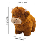 Fluffy Highland Cow Plush Toy | Soft, Cuddly & Perfect for Home Decor or Kids' Companionship