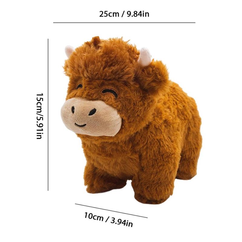 Fluffy Highland Cow Plush Toy | Soft, Cuddly & Perfect for Home Decor or Kids' Companionship