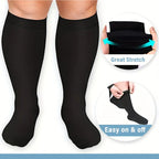 Plus Size Compression Socks | Gentle Entry, Graduated Support & Moisture-Control for Enhanced Comfort and Performance