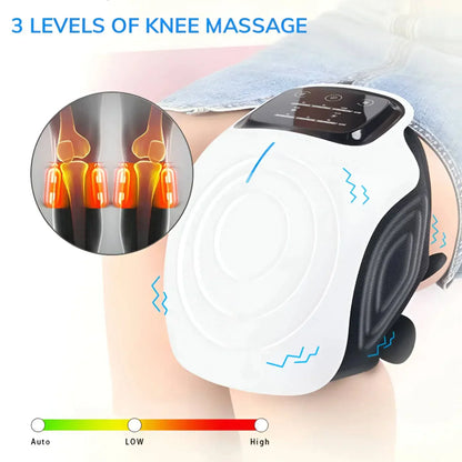 Knee Massager Machine | Pain Relief with Vibrations, Hot Compress & Laser Therapy for Arthritis Recovery