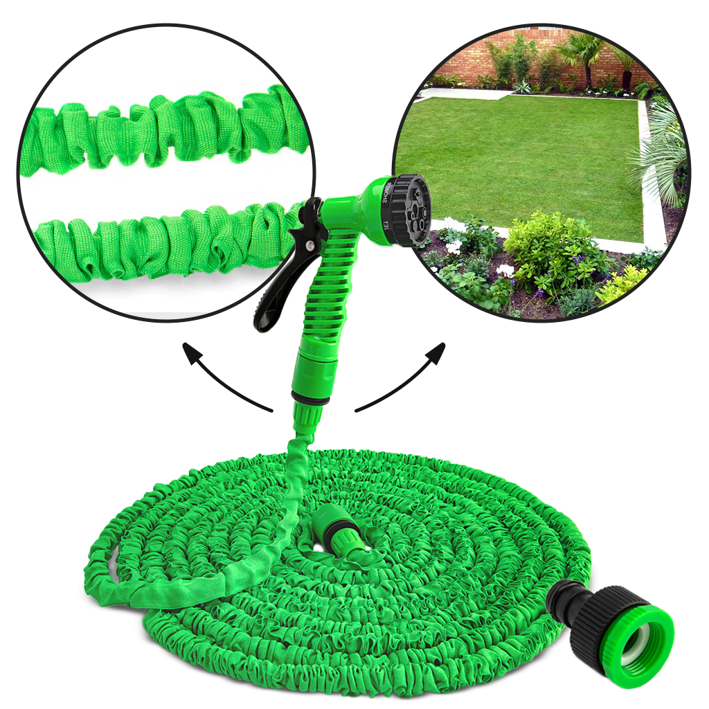 Expandable Garden Hose with Spray Gun – Lightweight, Retractable, and Durable