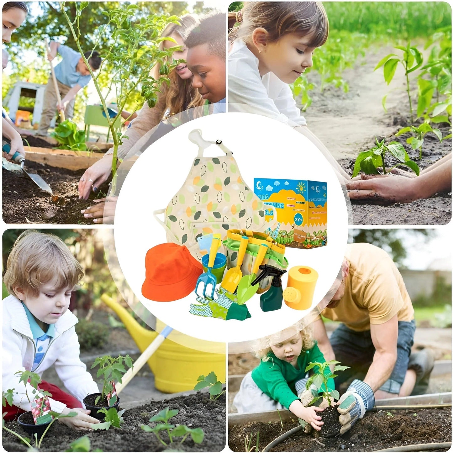 Child-Safe Mini Gardening Set | Ergonomic Tools for Kids with Carrying Bag for Nature Exploration and Learning