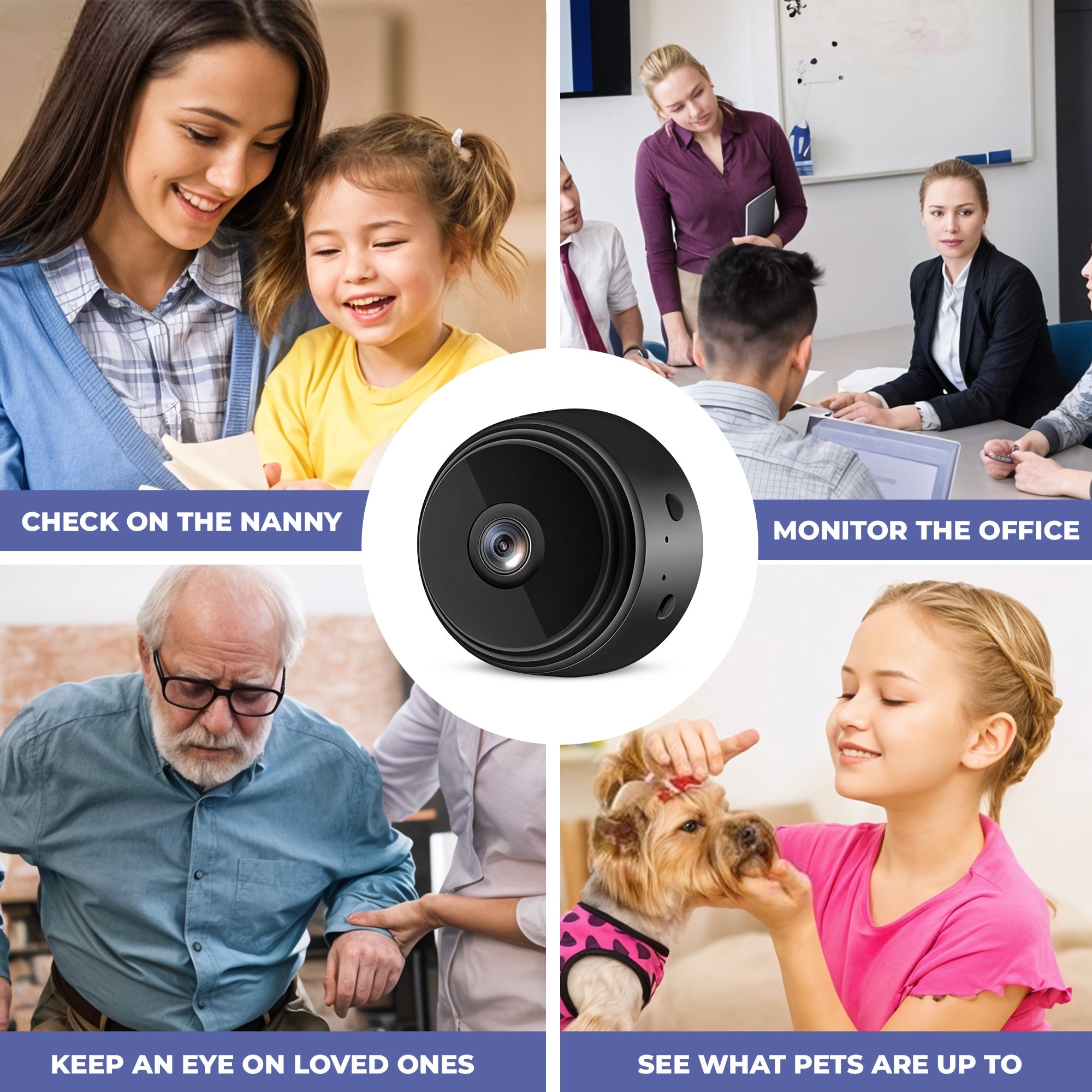 Wireless Indoor Security Camera | 1080P HD, Real-Time Motion Alerts & Ideal for Home Monitoring