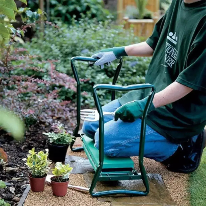 2-in-1 Gardening Kneeler & Seat | Cushioned, Lightweight Design with Tool Storage for Comfortable Gardening Tasks