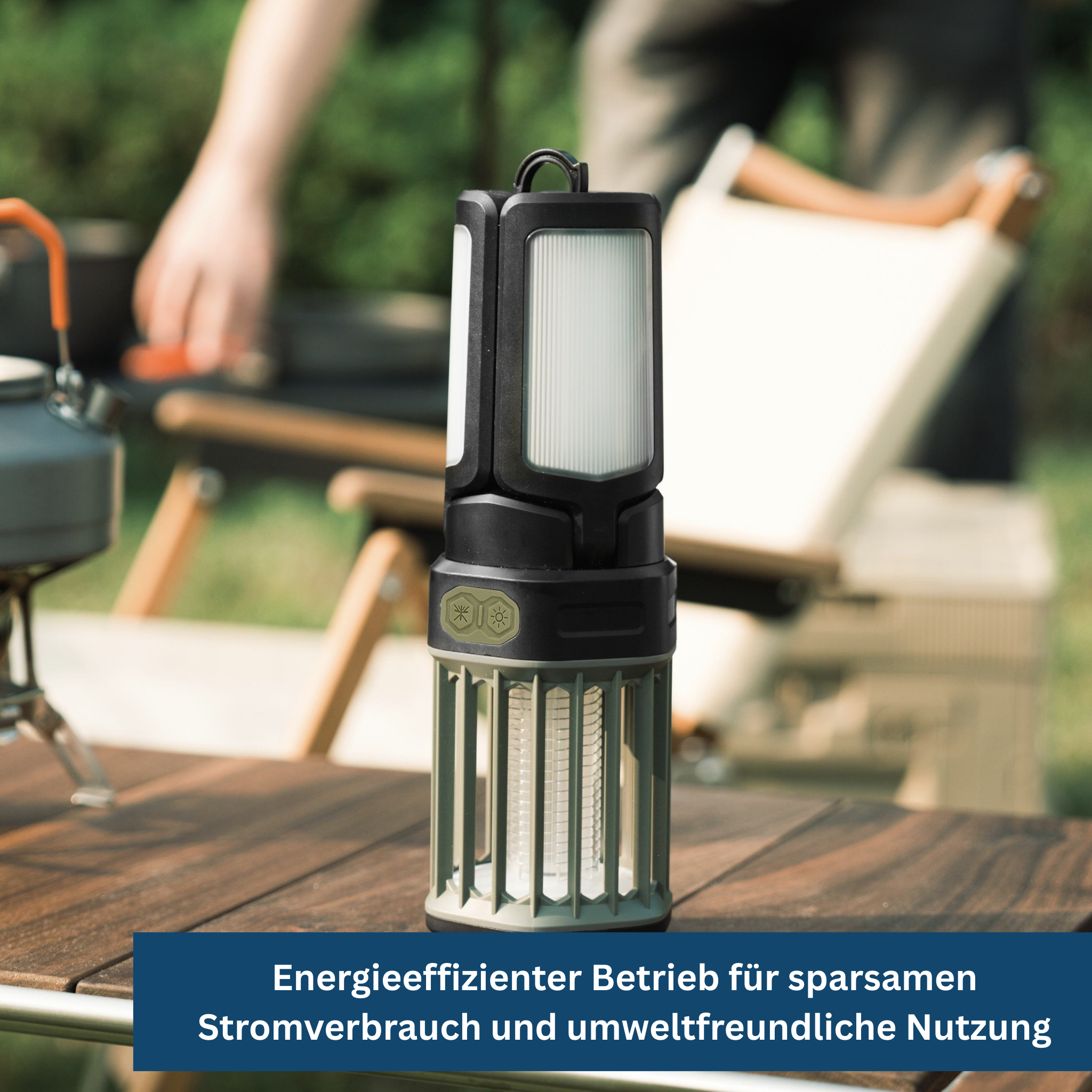 Rechargeable Anti-Mosquito Lantern with LED Light for Camping, Hiking, Fishing & Outdoor Pest Control