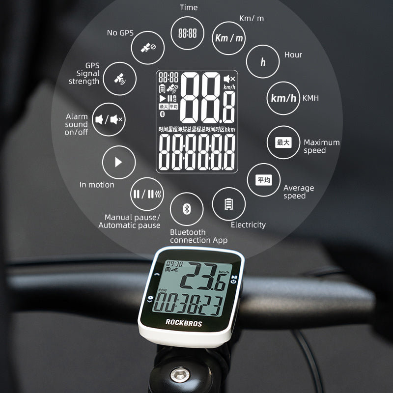 Bike Cycling GPS Computer | Bluetooth Wireless, IPX7 Waterproof & Ideal for Outdoor Adventures