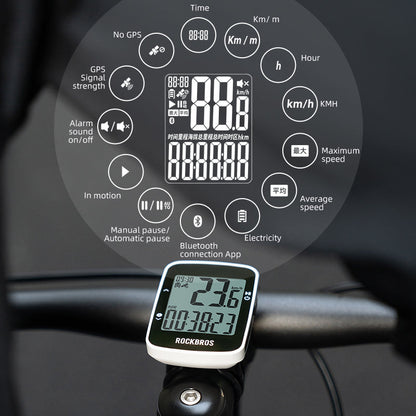 Bike Cycling GPS Computer | Bluetooth Wireless, IPX7 Waterproof & Ideal for Outdoor Adventures