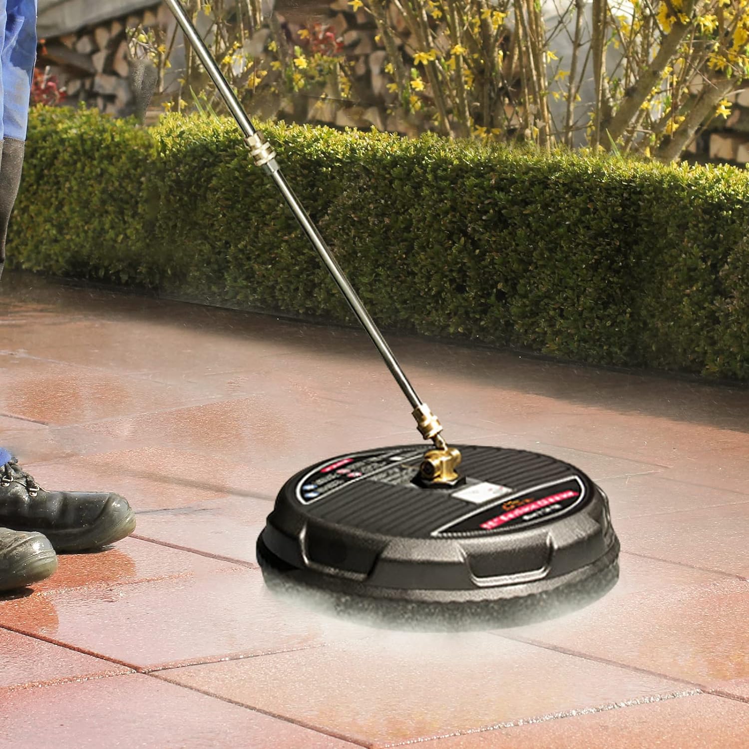 15-Inch Pressure Washer Surface Cleaner | 4000 PSI Jet Stream & 3mm Bristles for Efficient Outdoor Cleaning