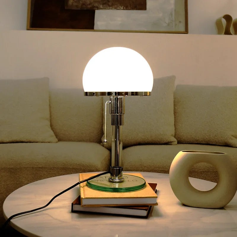 LED Table Lamp - Bauhaus Style Design with Adjustable Brightness for Home Office & Living Room Use