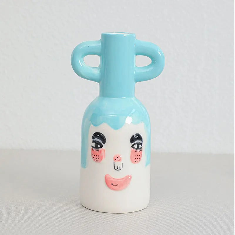 Ceramic Flower Vase for Home Decor - Modern Decorative Pot for Living Room & Office Centerpieces