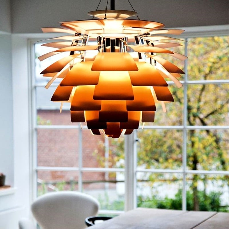 Artichoke Shape Pendant Lamp - Nordic Design Hanging Light Fixture for Modern Home Decor & Dining Spaces