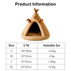 Cuddly Cave for Pets | Soft, Heat-Retaining Teepee Design for Small Dogs and Cats