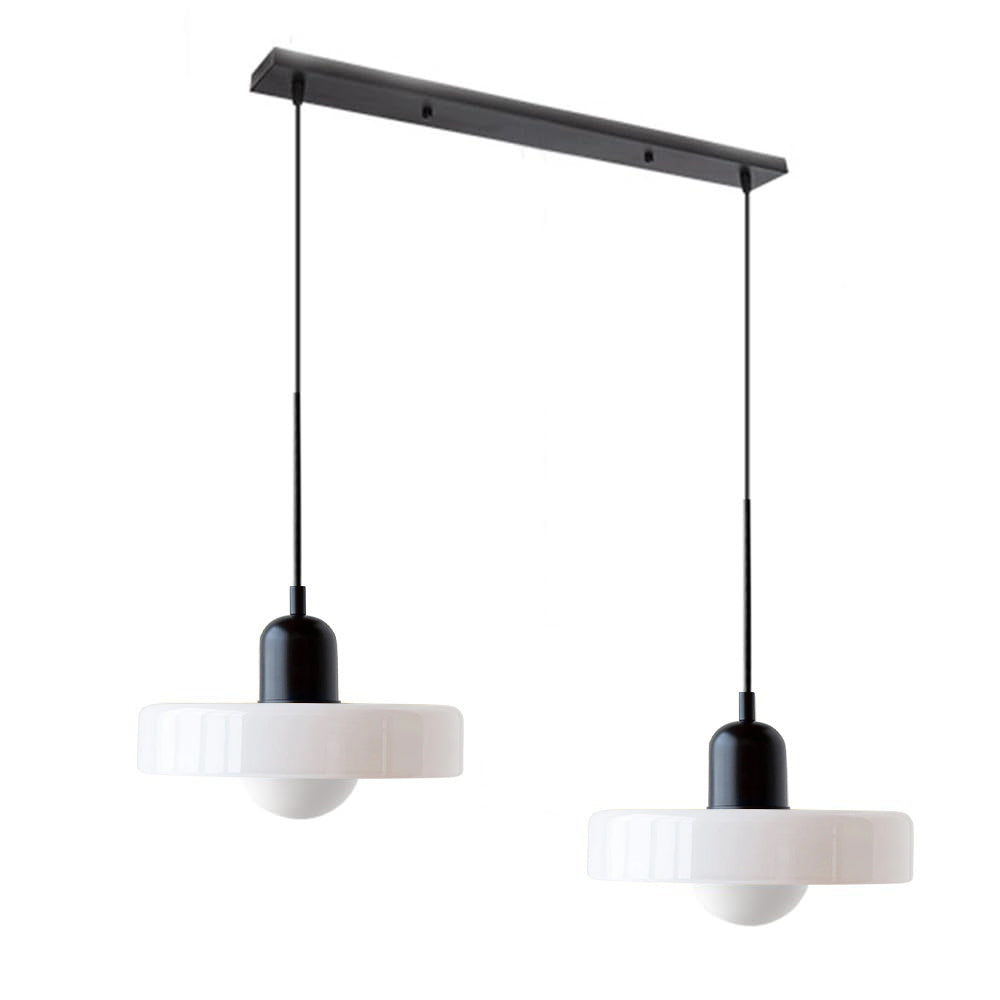 LED Glass Pendant Light with 2 Heads - Modern Design for Kitchen Island & Dining Room Lighting