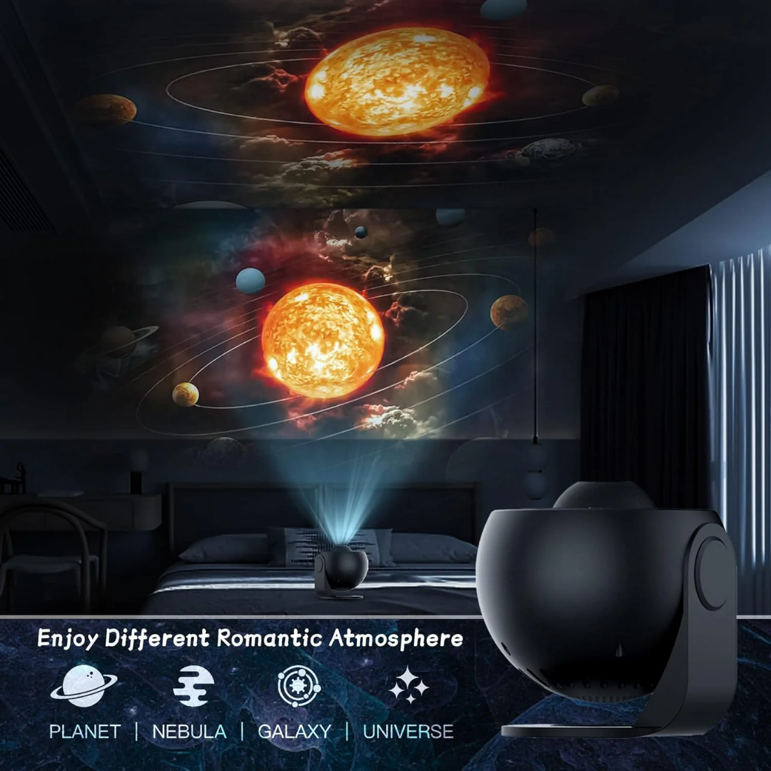 Galaxy Night Light Projector, 360-Degree Rotation- Transform Your Space with Ceiling Star Projections and Aurora Effects