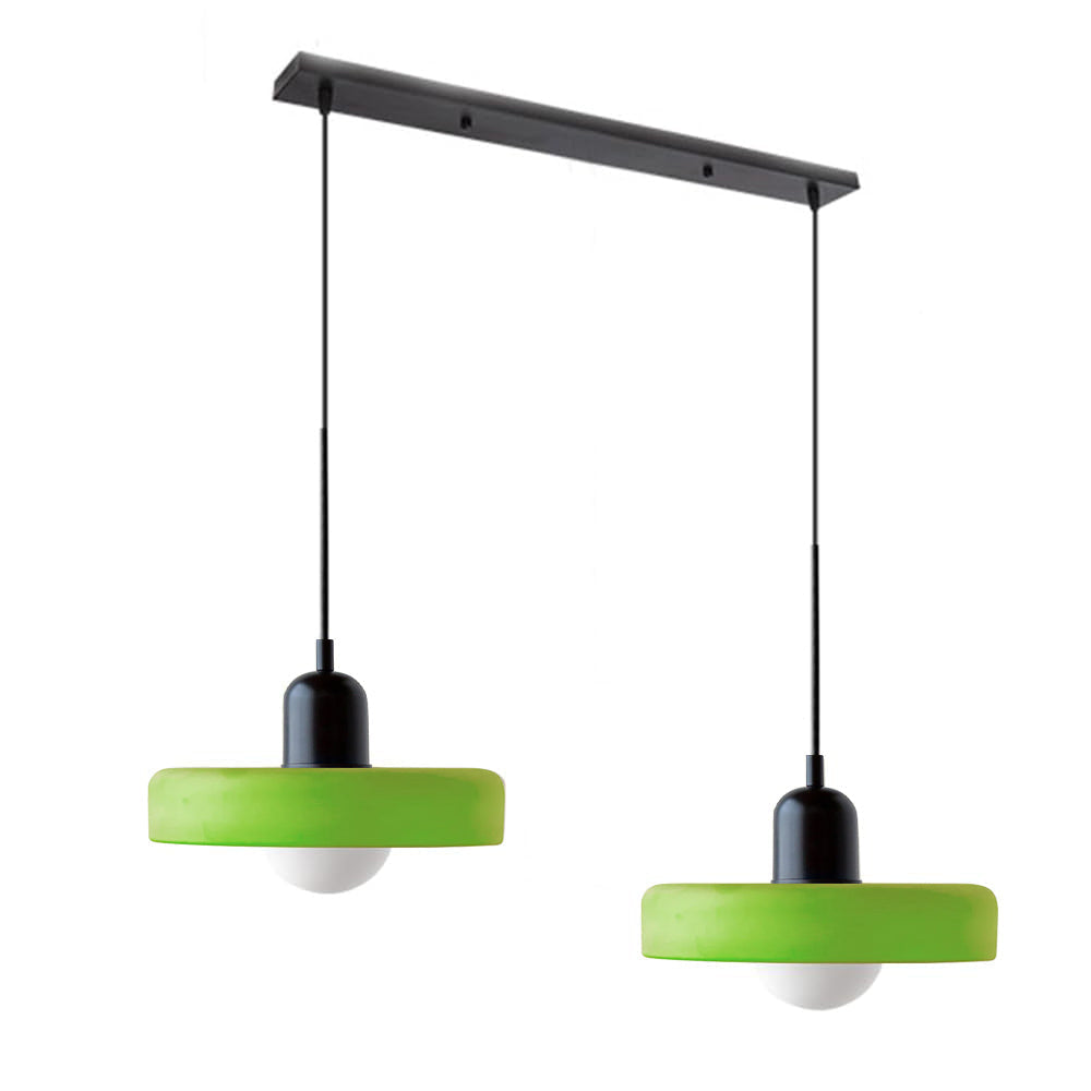 LED Glass Pendant Light with 2 Heads - Modern Design for Kitchen Island & Dining Room Lighting